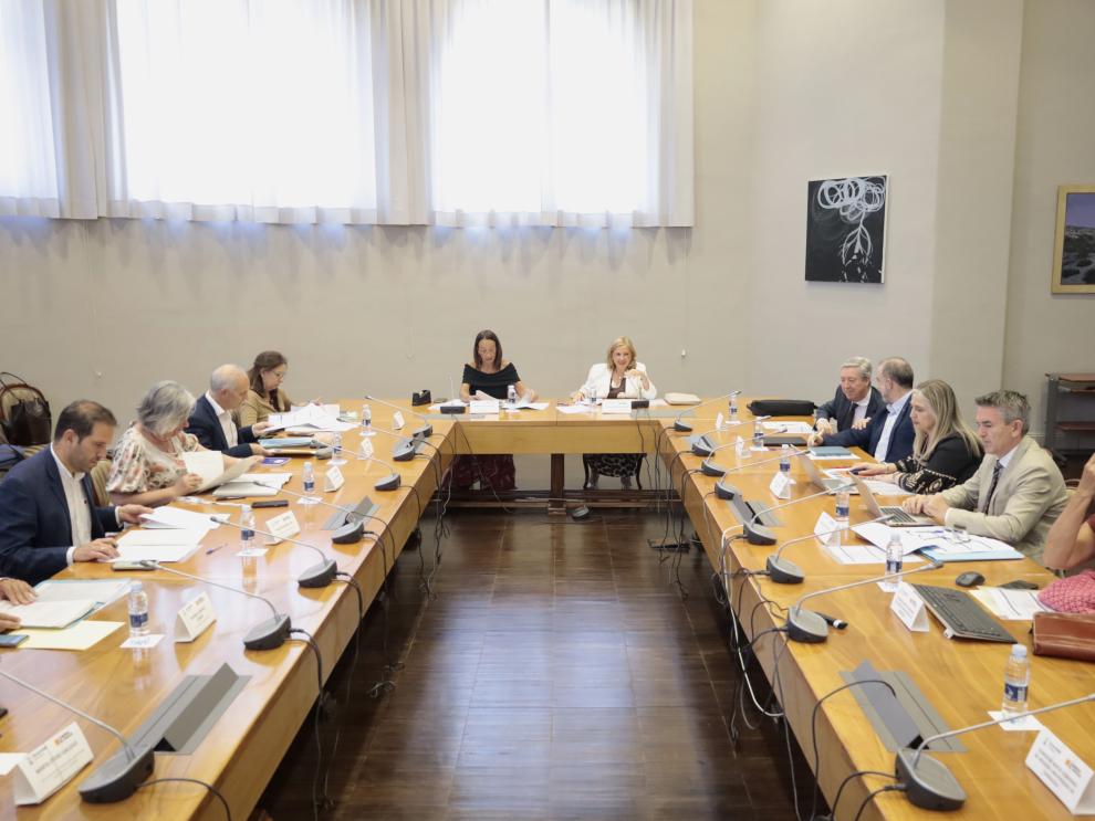 Este jueves por la mañana se ha desarrollado la comisión mixta entre la DGA y UNIZAR, en el Paraninfo