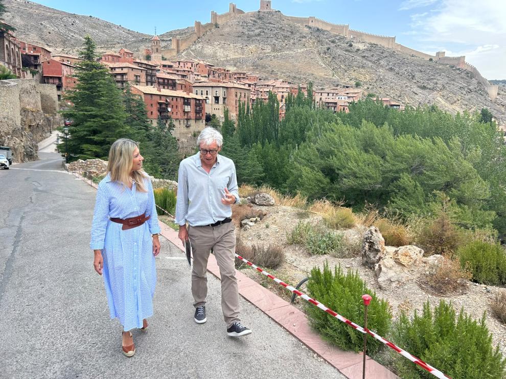 Mar Vaquero ha visitado este jueves la localidad turolense de Albarracin