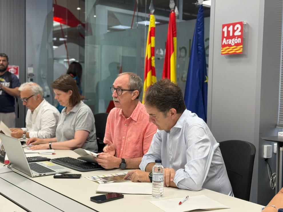 Reunión del CECOPI esta mañana en la sala de crisis del 112.