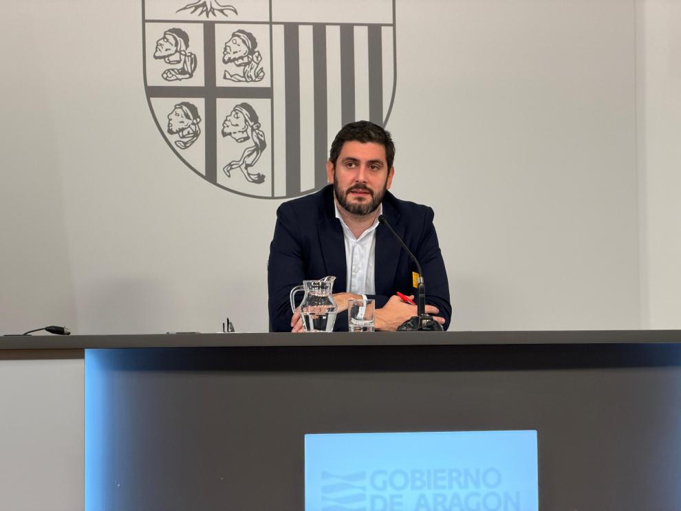Alejandro Nolasco, en sala de prensa en la presente legislatura