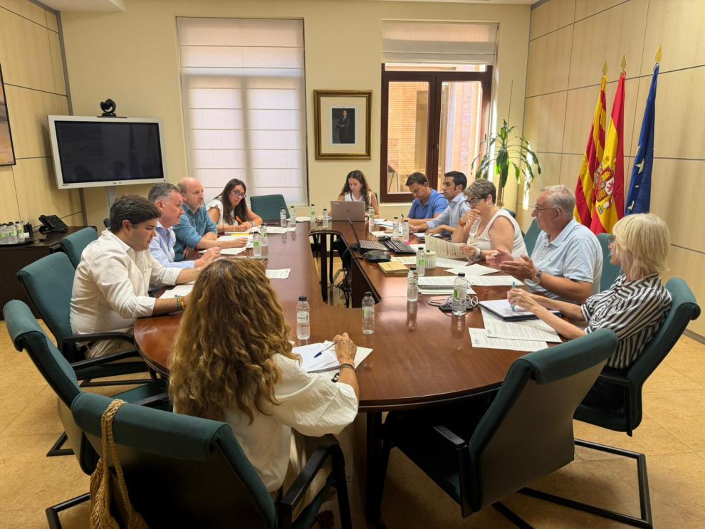 Reunión de la Mesa de Prevención de la Peste Porcina Africana celebrada este martes en la Consejería de Agricultura, Ganadería y Alimentación.