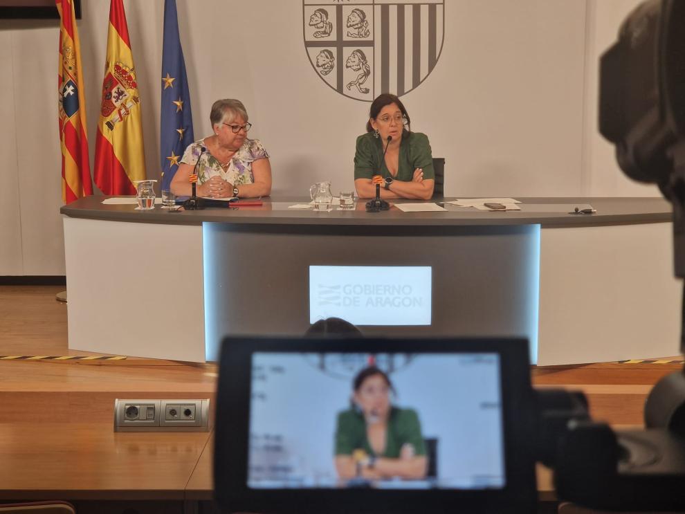 Eva Valle y Yolanda Vallés han presentado el Boletín de Coyuntura Energética de Aragón