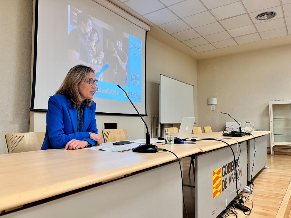 La directora general de Salud Pública, Aitziber Lanza, durante la inauguración.